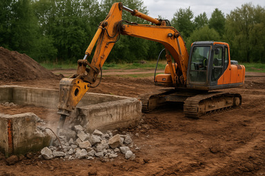 Что включает в себя демонтаж старого фундамента?
